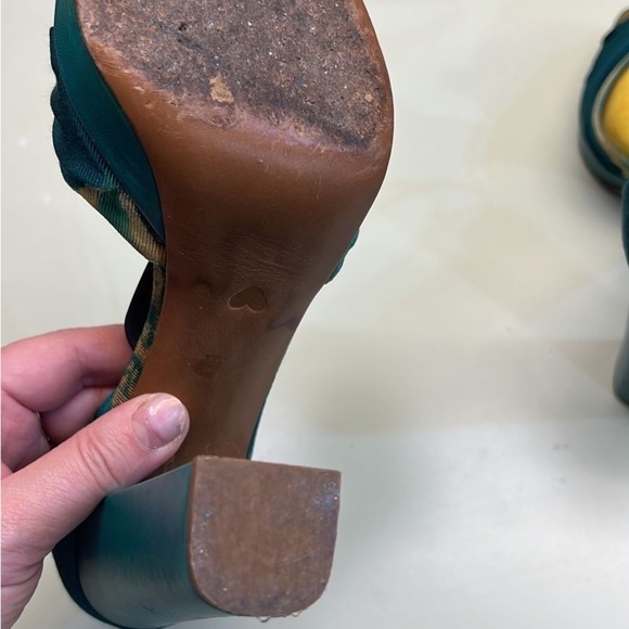 Moschino Blue and Yellow Heels with Chunky Straps - Picture 4 of 7